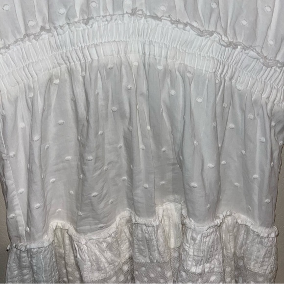 LoveShackFancy Adley White Lace Embroidered Mini Dress SZ L - Picture 10 of 12